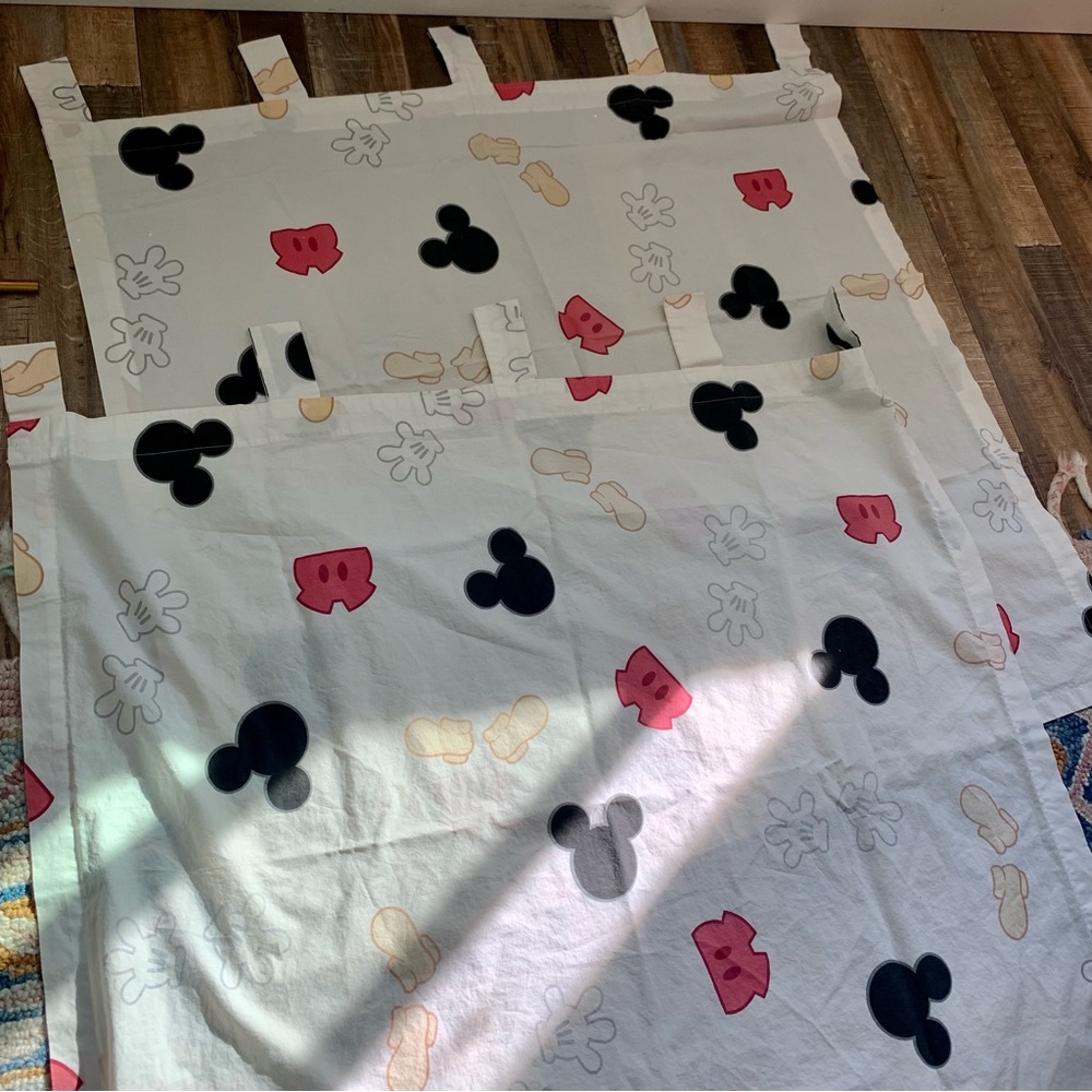 2 Mickie Mouse Disney curtain panels